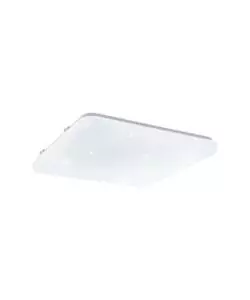 Plafoniera led da interno eglo 'frania-s' bianco quadrata effetto stellato 4000k 33x33cm